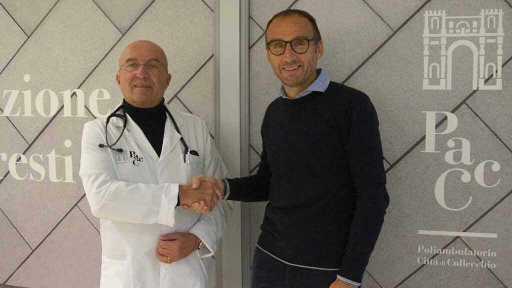 dr. Reverberi con Emanuele Tragni pacc poliambulatorio collecchio Parma