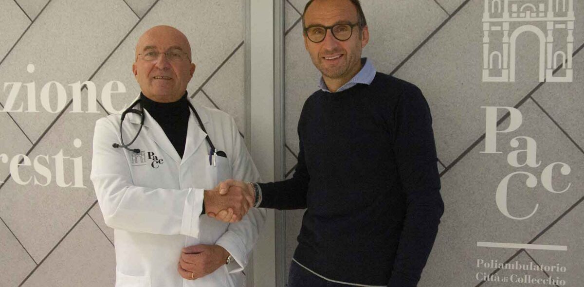 dr. Reverberi con Emanuele Tragni pacc poliambulatorio collecchio Parma
